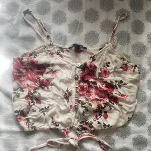 Crop floral tank